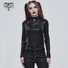 Load image into Gallery viewer, TT179 Cyberpunk style high neck everyday T-shirt