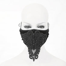 Load image into Gallery viewer, MK019 Gothic black beaded velvet sexy women lace mask