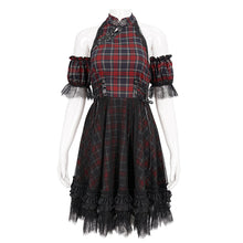 Load image into Gallery viewer, SKT143 punk cheongsam collar plaid dress