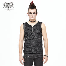 Load image into Gallery viewer, TT163 Punk sleeveless T-shirt with chain