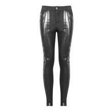Load image into Gallery viewer, PT132 Robot armor gloss printing skinny black stretch men trousers