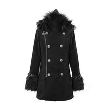 Load image into Gallery viewer, CT129 winter men cape collar punk long coat with fur