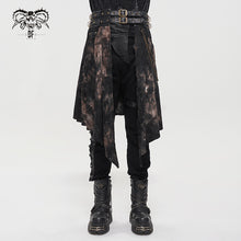 Load image into Gallery viewer, SKT142 Punk corduroy tie-dye men skirt