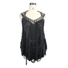 Load image into Gallery viewer, TT063 Summer lace up shoulder nailed leather loops punk women halter vest