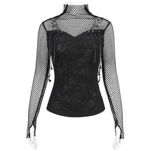 Load image into Gallery viewer, TT233 High neck fake strap T-shirt