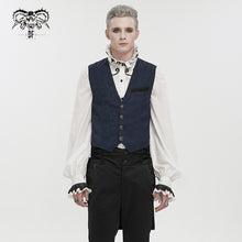 Load image into Gallery viewer, WT06902 Blue gothic men's vest with tail