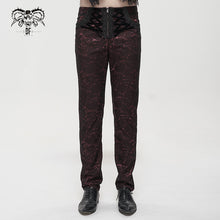 Load image into Gallery viewer, PT15902 Wine Girdle effect Gothic men trousers