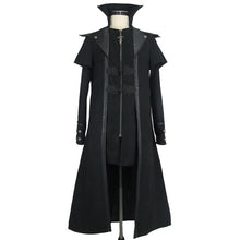 Load image into Gallery viewer, CT042 gothic men fake two pieces high collar woollen long coats