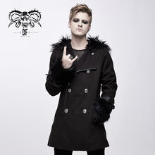 Load image into Gallery viewer, CT129 winter men cape collar punk long coat with fur