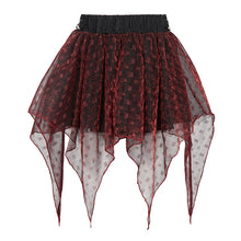 Load image into Gallery viewer, SKT15502 black and red nifty short punk skirt