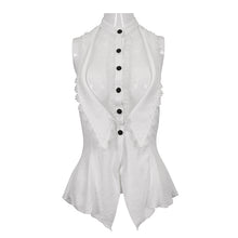 Load image into Gallery viewer, SHT09702 White Gothic daily life Sleeveless women Blouse