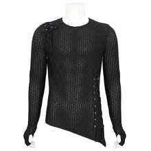 Load image into Gallery viewer, TT177 Coarse mesh asymmetric men T-shirt
