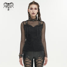 Load image into Gallery viewer, TT233 High neck fake strap T-shirt