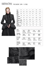 Load image into Gallery viewer, SHT01701 Women short front and long back flared sleeves Gothic black ruffled lace blouse