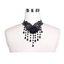 Load image into Gallery viewer, AS002 Devil fashion accessory sexy ladies gothic rose beads pendant lace necklace