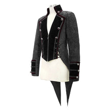Load image into Gallery viewer, CT146 gorgeous Gothic Party jacquard floral pattern men velveteen swallowtail coat
