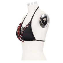 Load image into Gallery viewer, SST019A Scottish red plaid swimsuit top