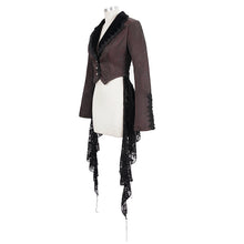 Load image into Gallery viewer, CT170 Wavy pattern Gothic Short Jacket with Detachable Hem