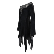 Load image into Gallery viewer, SKT121 flat shoulder deep V daily life gothic dress