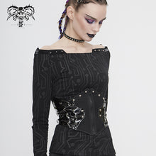 Load image into Gallery viewer, AS074 Cyberpunk bright leather women lace up mesh belts