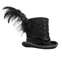 Load image into Gallery viewer, AS069 Gothic gentleman feather high quality spiked woolen top hats