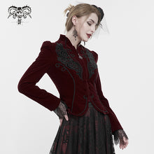 Load image into Gallery viewer, CT19302 women wine gothic short coat