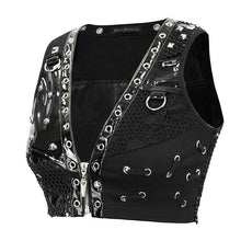 Load image into Gallery viewer, WT058 Punk asymmetric heavy metal super short vest