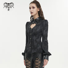 Load image into Gallery viewer, SHT100 Heart cutout chest punk shirt