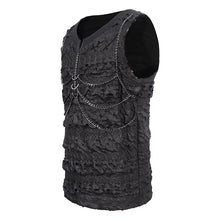 Load image into Gallery viewer, TT163 Punk sleeveless T-shirt with chain