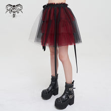 Load image into Gallery viewer, SKT147 Punk Rock Black and Red One Piece Women's Skirt
