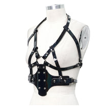 Load image into Gallery viewer, AS071 dream color punk fantasy leather slim women halterneck body harness