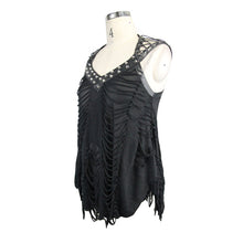 Load image into Gallery viewer, TT063 Summer lace up shoulder nailed leather loops punk women halter vest