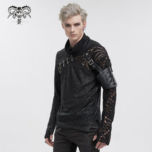 Load image into Gallery viewer, TT229 Punk Asymmetric Sleeve Turtleneck T-Shirt