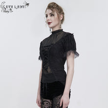 Load image into Gallery viewer, ETT029 ruched daily style Short Sleeve T-Shirt