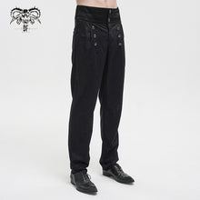 Load image into Gallery viewer, PT188 Fake belt high waist jacquard men's pants