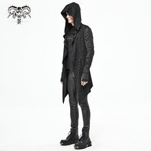 Load image into Gallery viewer, CT172 Dark hooded knit coat printed men Cardigan