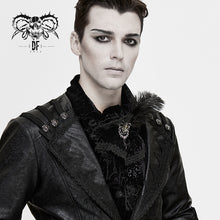 Load image into Gallery viewer, AS072 Gothic unisex delicate brooches and feather velveteen bow tie