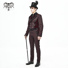 Load image into Gallery viewer, CT17402 wine Gothic men dress coat