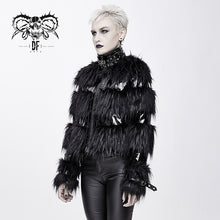 Load image into Gallery viewer, CT128 Devil fashion new style punk fur short cotton jacket for women