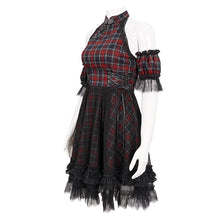 Load image into Gallery viewer, SKT143 punk cheongsam collar plaid dress
