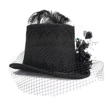 Load image into Gallery viewer, AS082 Mesh flower feather top hat