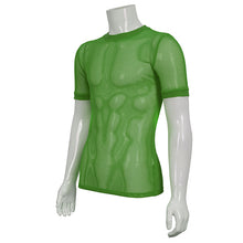 Load image into Gallery viewer, TT03904 party green diamond-shaped net basic style short sleeve men T-shirts