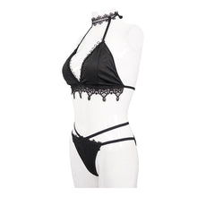 Load image into Gallery viewer, SST010 Gothic lace halter bikini swimsuit suit