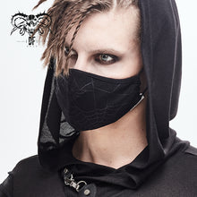 Load image into Gallery viewer, MK018 Devil fashion spider web pattern punk black cotton cloth masks