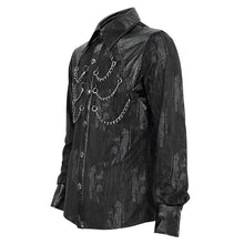 Load image into Gallery viewer, SHT098 Rib-shaped punk hand-painted men's shirt