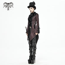 Load image into Gallery viewer, CT17102 Wave pattern wine Gothic fake two-piece jacquard coat