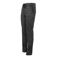 Load image into Gallery viewer, PT116 party dress up fancy costume Gothic patterned men black trousers