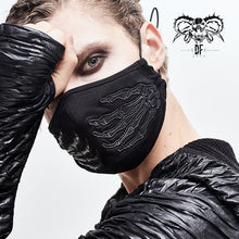 Load image into Gallery viewer, MK022 punk leather hand embroidered patterned solid color cotton face mask