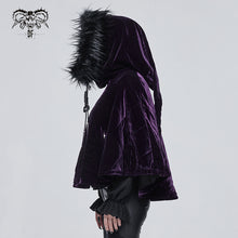 Load image into Gallery viewer, CA02902 Quilted purple velvet shawl