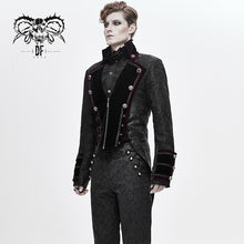 Load image into Gallery viewer, CT146 gorgeous Gothic Party jacquard floral pattern men velveteen swallowtail coat